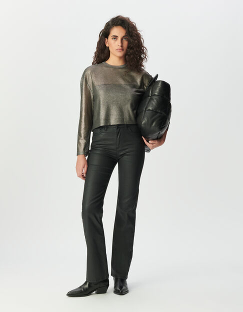 Sweat en résille anthracite Femme - IKKS