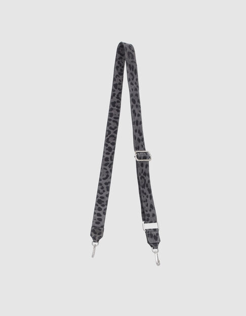 Women’s grey leopard motif suede 111 strap