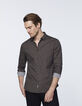 Camisa SLIM dark caqui estampado tigres all over Hombre-2