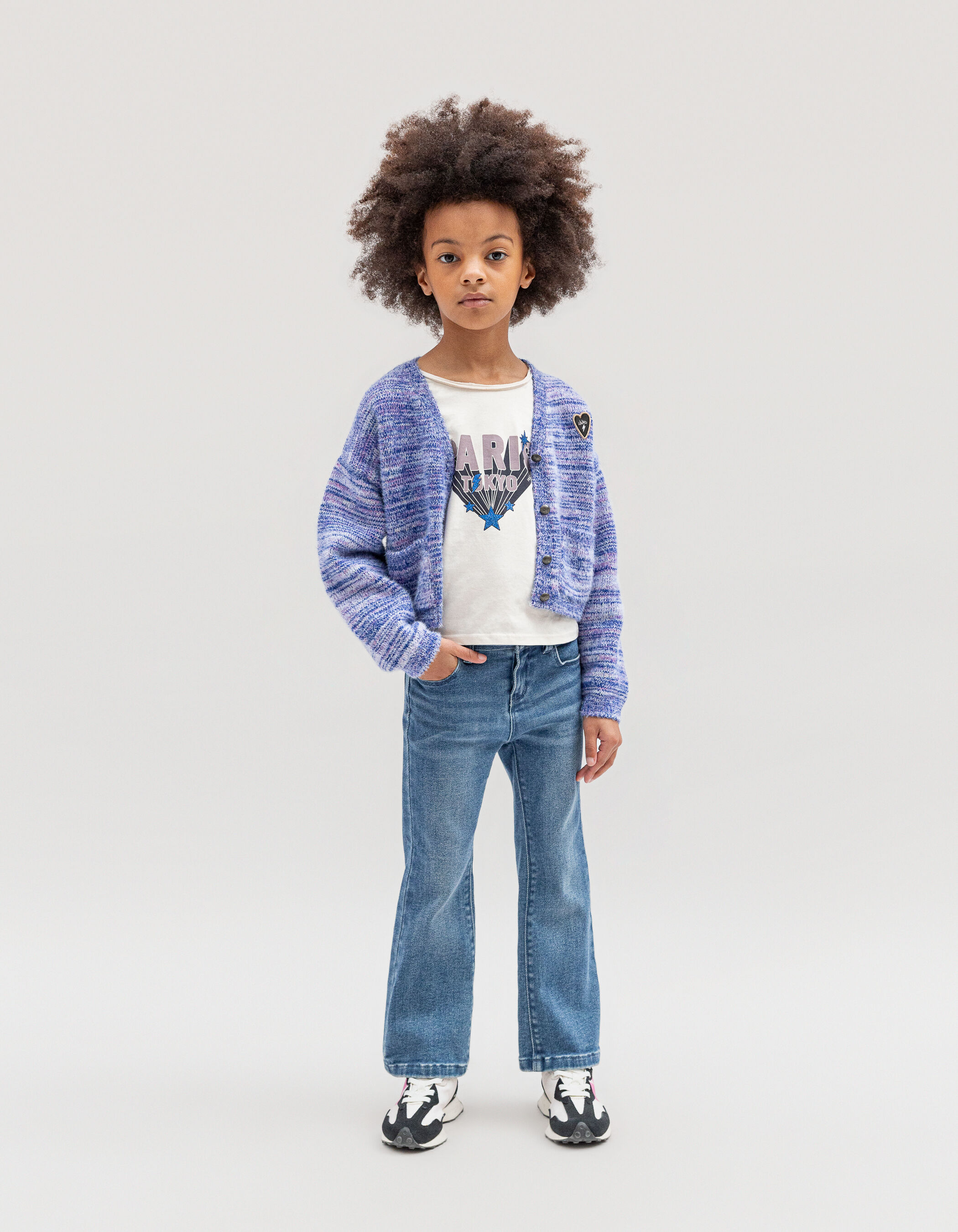 Jean FLARE bleu ultra resistant fille IKKS