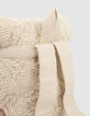 Sac à dos blanc cassé tricotage fantaisie bébé fille-4