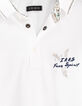 Optisch weißes Jungenpoloshirt mit Stickerei -5