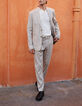 Men&rsquo;s beige linen blend suit joggers-6