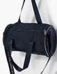 Sac bowling navy avec n°6 sequins dorés fille-3