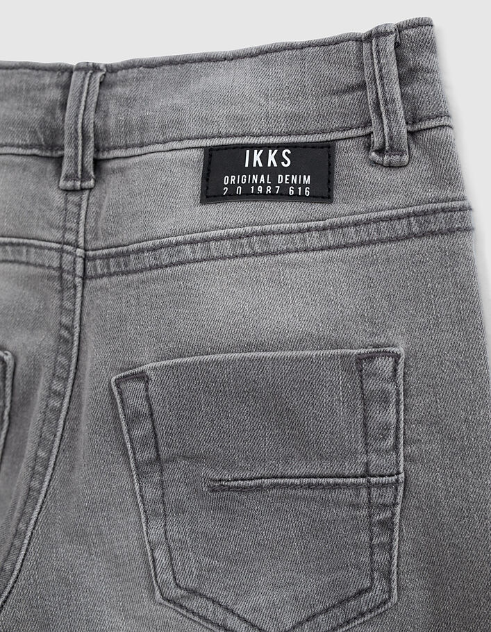 Jean slim gris Essentiel en coton bio garçon - IKKS