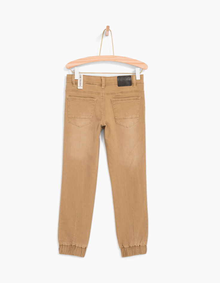 Jogger camel à bas élastiqués garçon-3