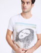 Men's white redesigned Mona Lisa graphic T-shirt-4