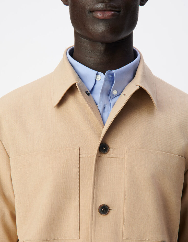 Chaqueta de traje de esp&iacute;ritu overshirt beige oscuro-4