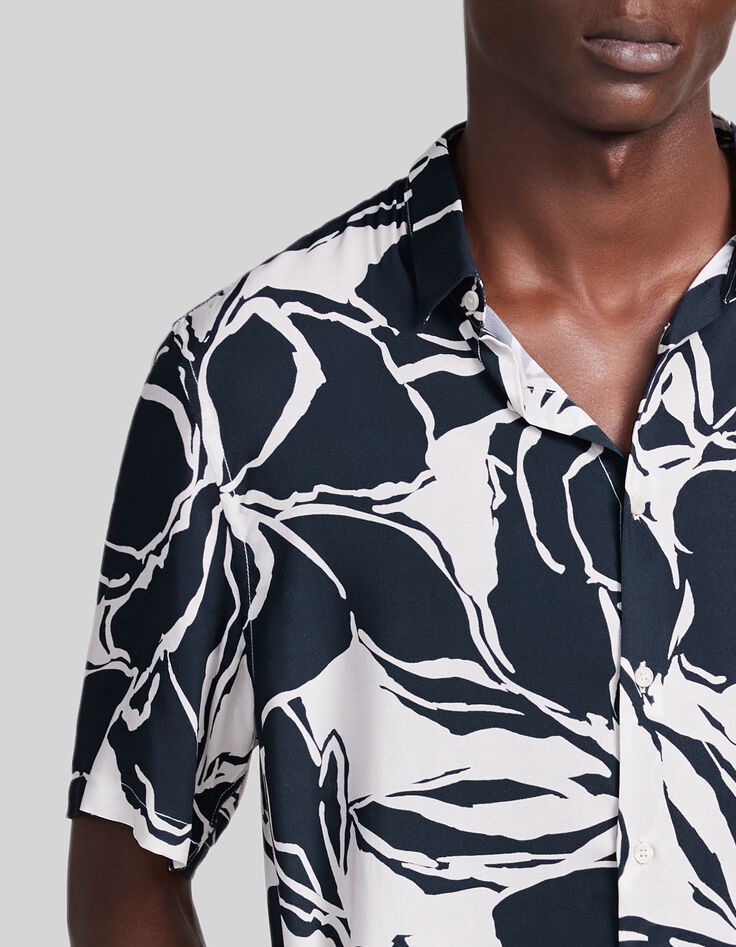 Chemise REGULAR ardoise LENZING&trade; ECOVERO&trade; fleurs Homme-3