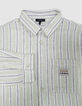 Boy's green striped pattern shirt-6