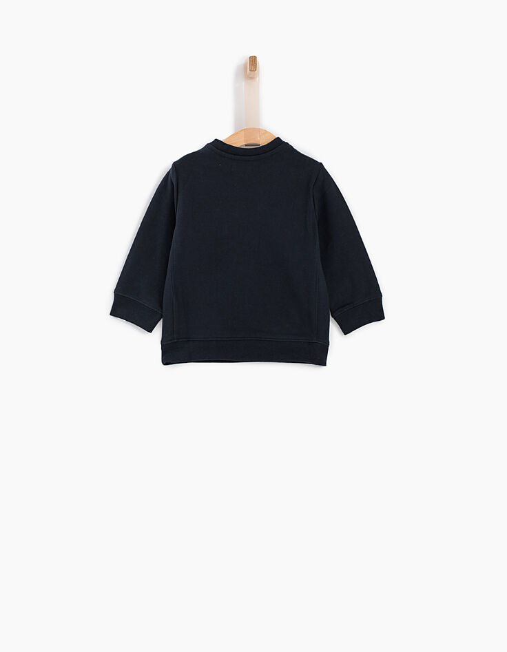 Sweat navy Splash bouclette bébé garçon -3 Sweat navy Splash bouclette bébé garçon -3