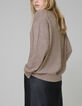 Pure Edition-Pull sésame tricot maxi éclair Femme-3