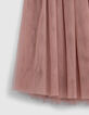 Falda midi de tul rosa de niña-4