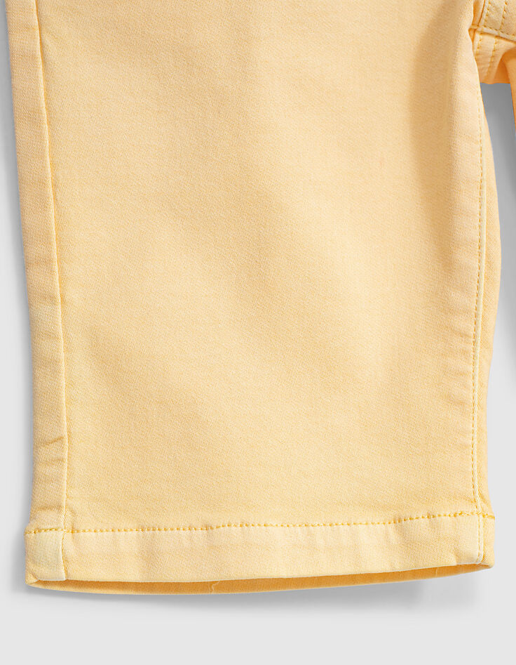 Bermuda jaune moyen à ceinture élastiquée garçon -4