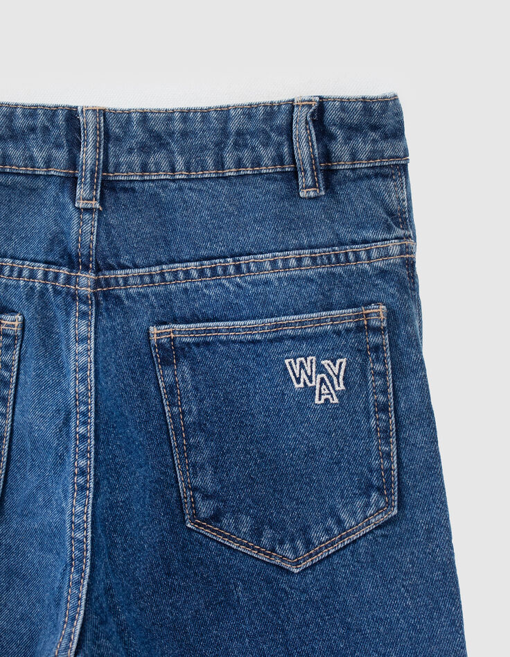 Blauwe STRAIGHT jeans biokatoen meisjes-4