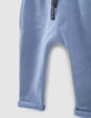 Pantalon bleu molleton bio bébé-4