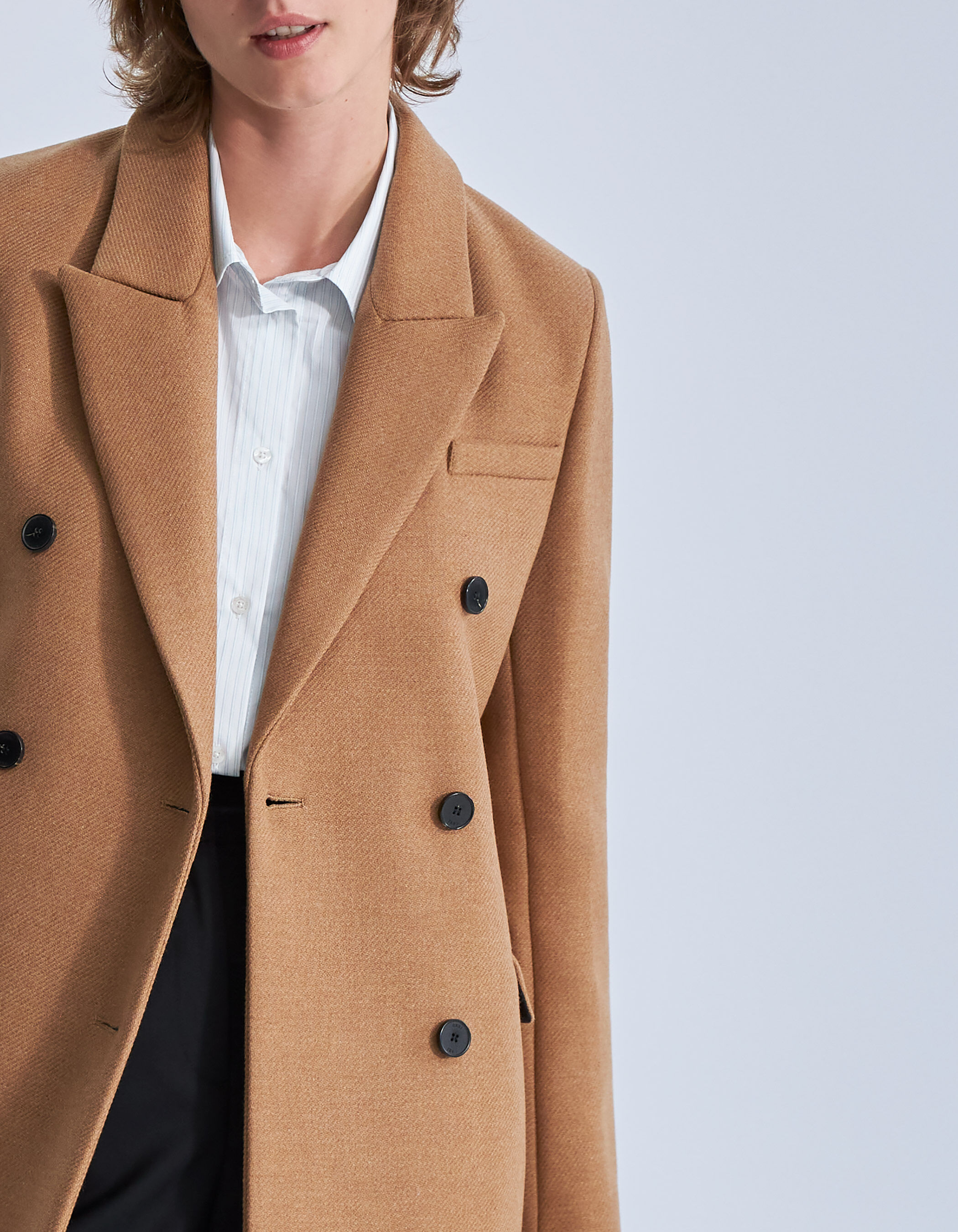 Manteau femme camel hot sale long