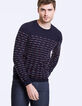 Men's dark blue striped sailor sweater-3