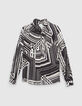 Pure Edition-Blouse noire imprimé graphique Art Déco Femme-7