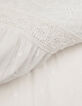 Women's white jacquard and lace blouse-3