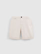 Stuccofarbene TAPERED-Herrenchinobermudas-7
