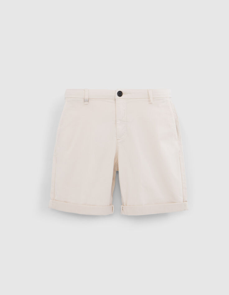 Stuccofarbene TAPERED-Herrenchinobermudas-7