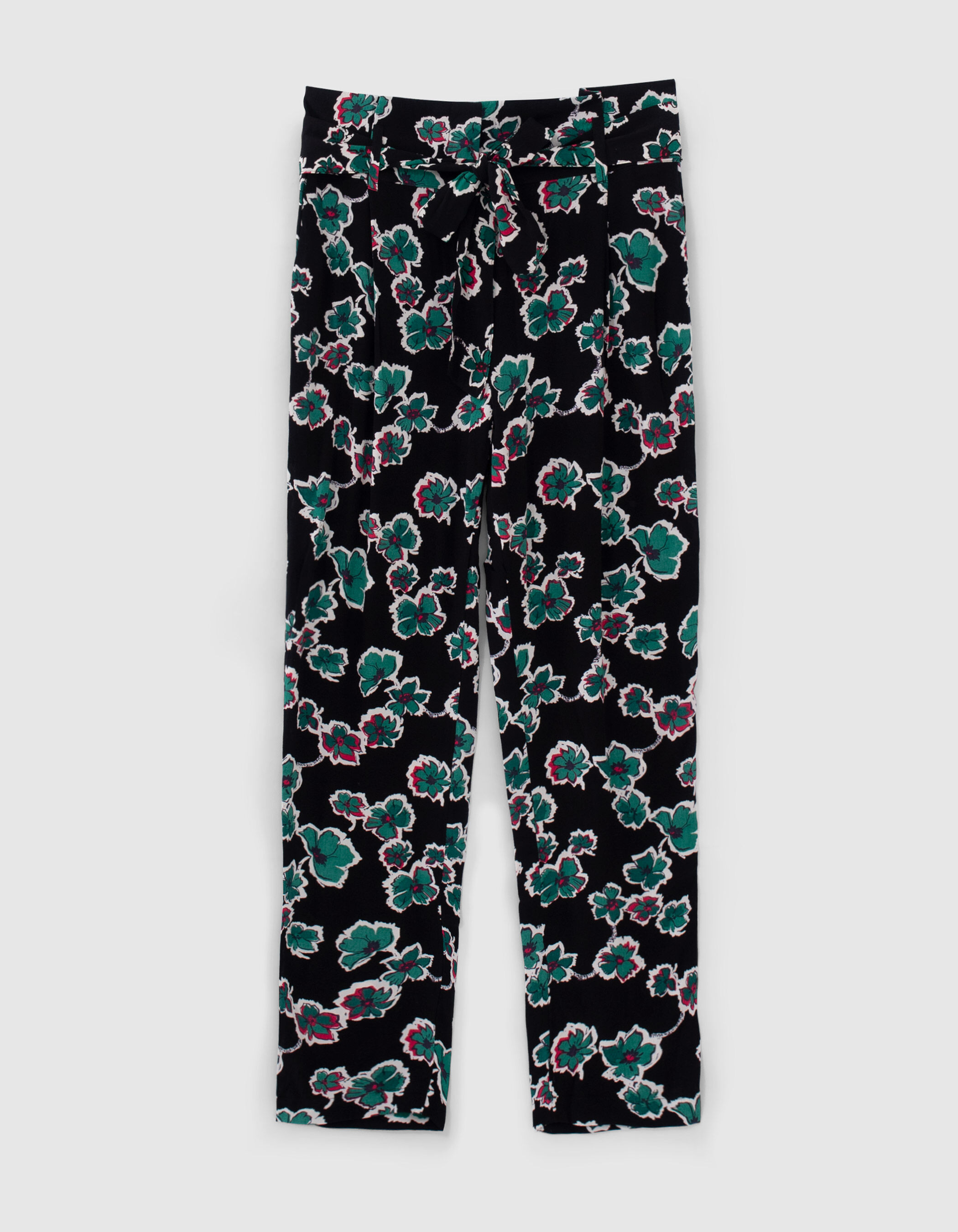 Pantalon negro fluido mujer best sale