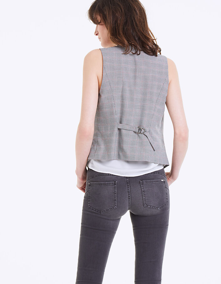 Gilet tailleur sans manches prince de galles IKKS