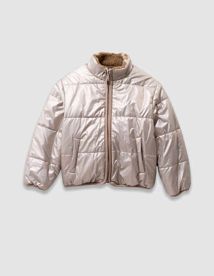 Girls’ 3-in-1 blue reversible padded jacket-3