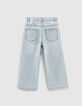 Bleach Blue Mädchenhosenrock aus Jeansstoff-3