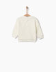 Sweat blanc esprit doudou bébé garçon-2