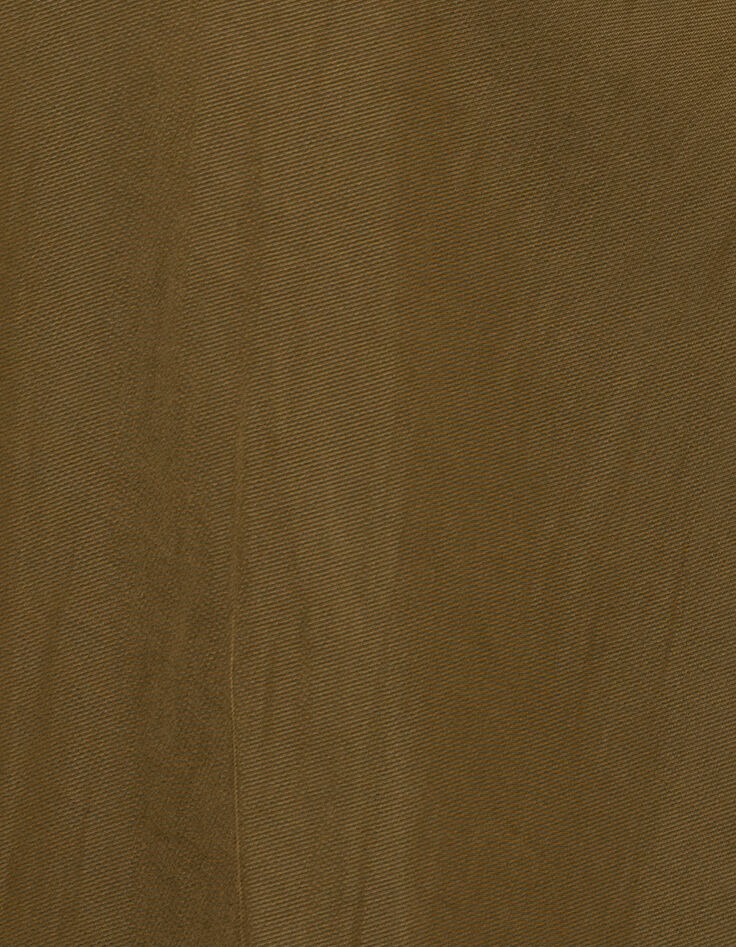 Women’s khaki recycled polyester flowing midi dress-6