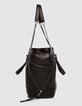 Braune Cabas-Tasche 1440 Leder Seiten-Zips Größe L Damen-7 Braune Cabas-Tasche 1440 Leder Seiten-Zips Größe L Damen-7