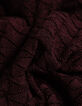 Pull bordeaux tricot fin ajouré lurex Femme-7