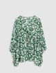 Groene blouse met tropische maxiprint Dames-5