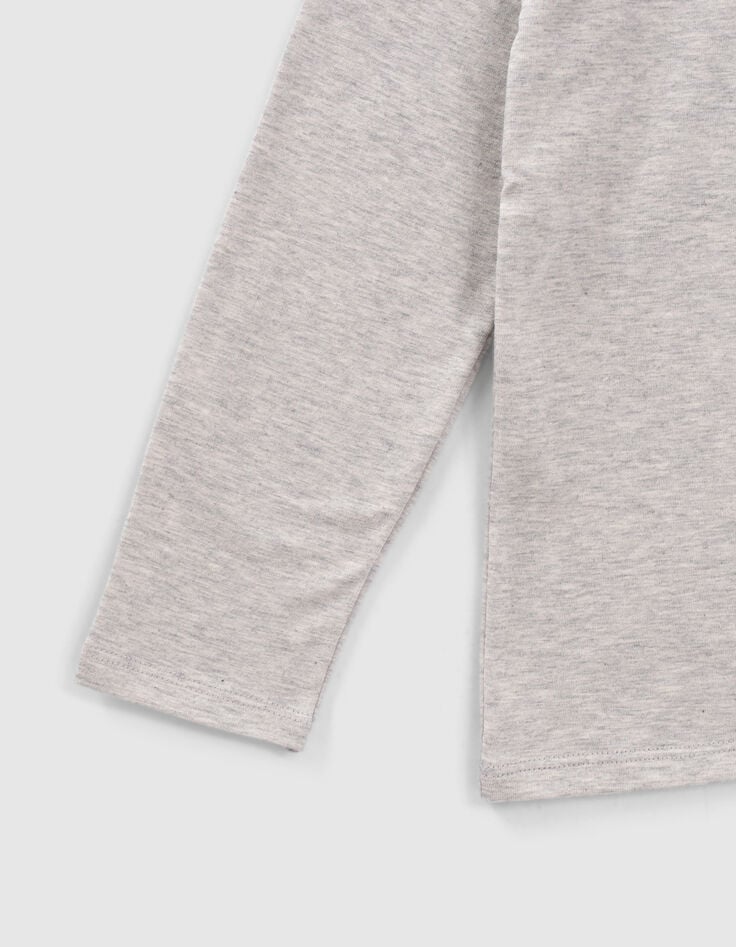 T-shirt gris visuel panth&egrave;re-gangster gar&ccedil;on-5