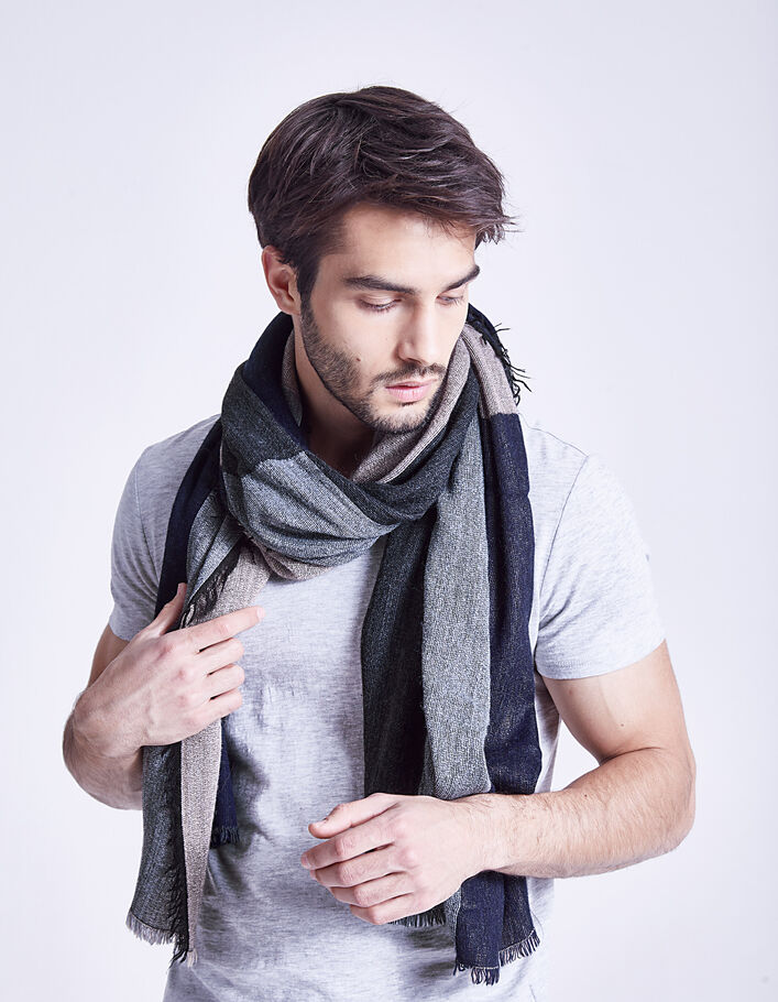 Men's patchwork scarf - IKKS