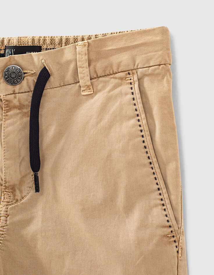 Bermudas chino beige medio cordones niño -3 Bermudas chino beige medio cordones niño -3