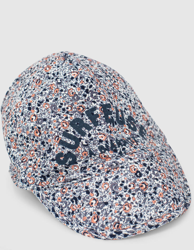 Casquette écrue Ecovero® imprimé micro-fleurs bébé fille -3 Casquette écrue Ecovero® imprimé micro-fleurs bébé fille -3