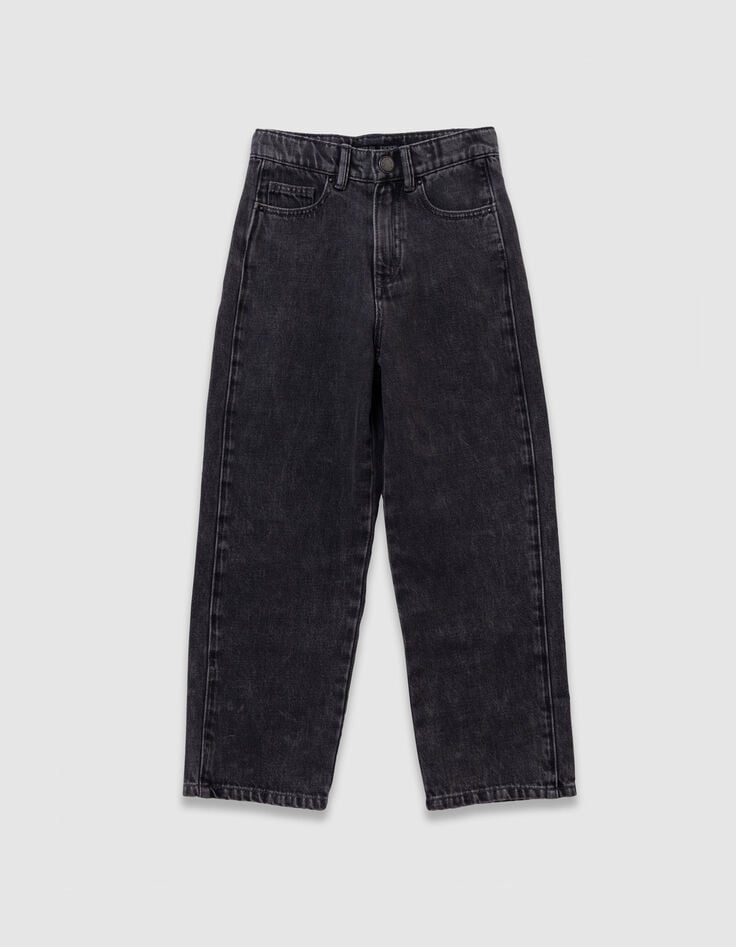 Vaqueros holgados grises con rayas laterales para ni&ntilde;os-1
