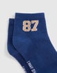 Boys&rsquo; blue and white short socks-4