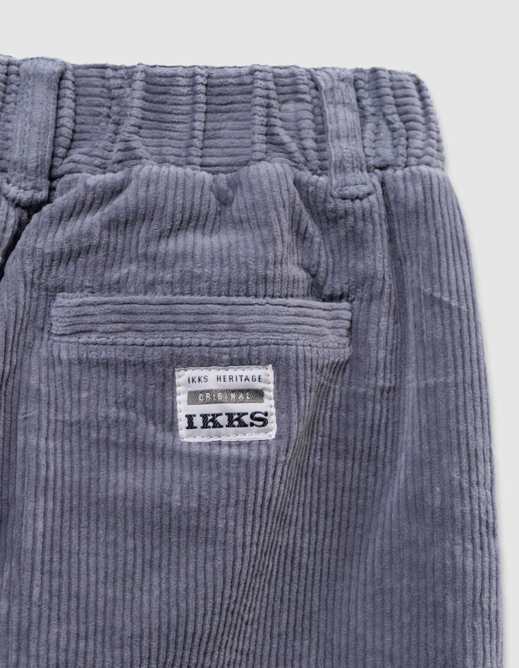 Boys’ blue corduroy loose chinos-5 Boys’ blue corduroy loose chinos-5