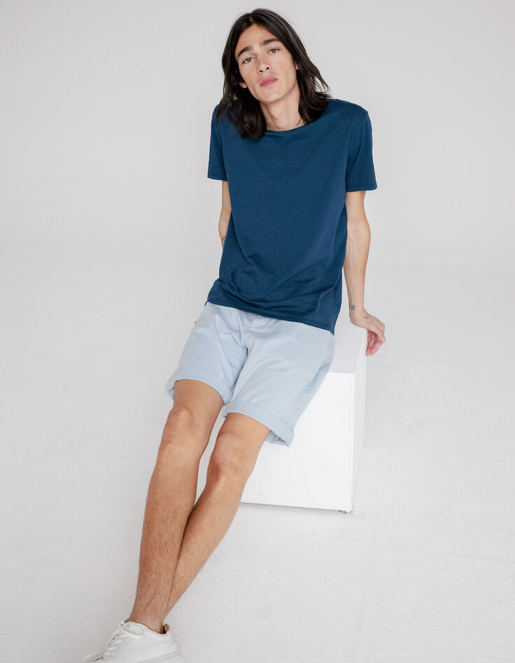 Azuur chino-bermuda TAPERED Heren-1