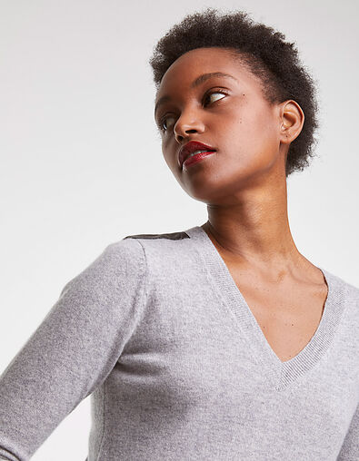 Women's grey cashmere sweater - IKKS