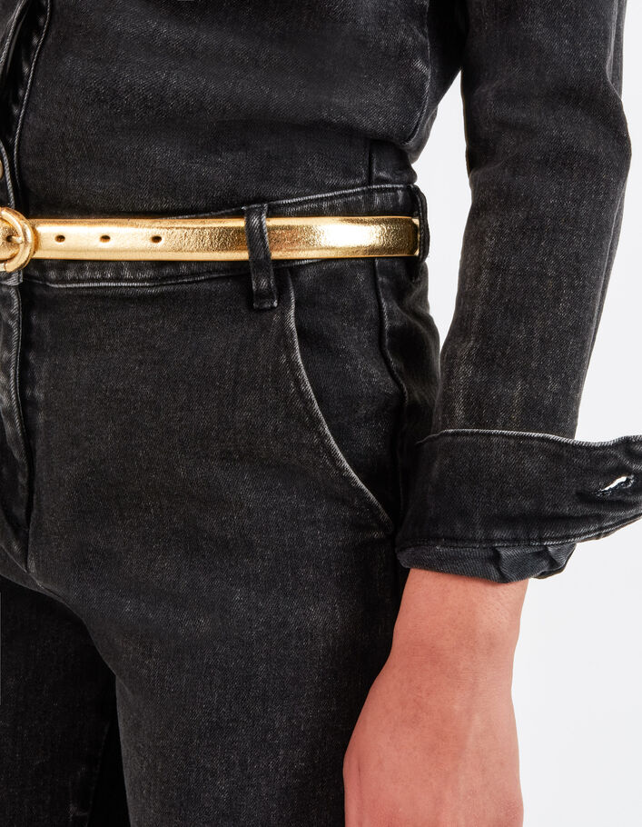 Combinaison longue en jean noire I.Code