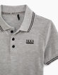 Graues Kinder-Poloshirt aus Biobaumwolle-4