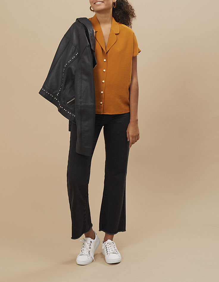 Camisa golden yellow con botones I.Code -6