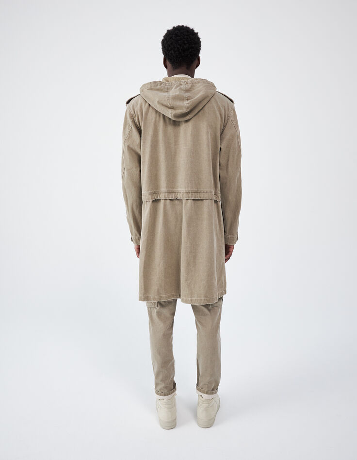 Terra® Denim Unisex-Oversize-Parka in Hellkhaki-3
