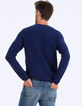 Pull indigo en maille à relief piqué Homme-3