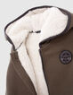 Kaki vest Sherpa binnenkant maxiprint rug jongens -4